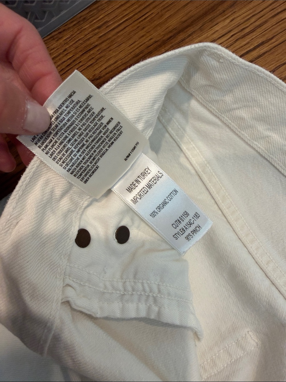 Agolde Cream 90s pinch Jeans - Picture 3 of 5